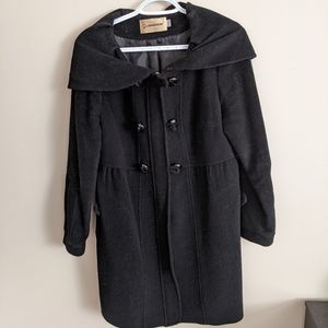 Black wool coat